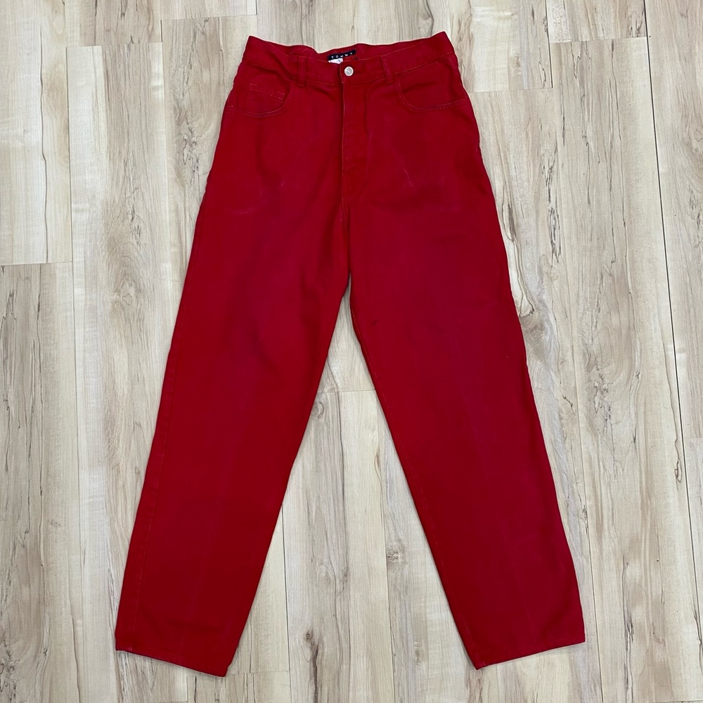 Vintage 90’s Tommy Hilfiger Red denim Jeans Men’s Size 34x32